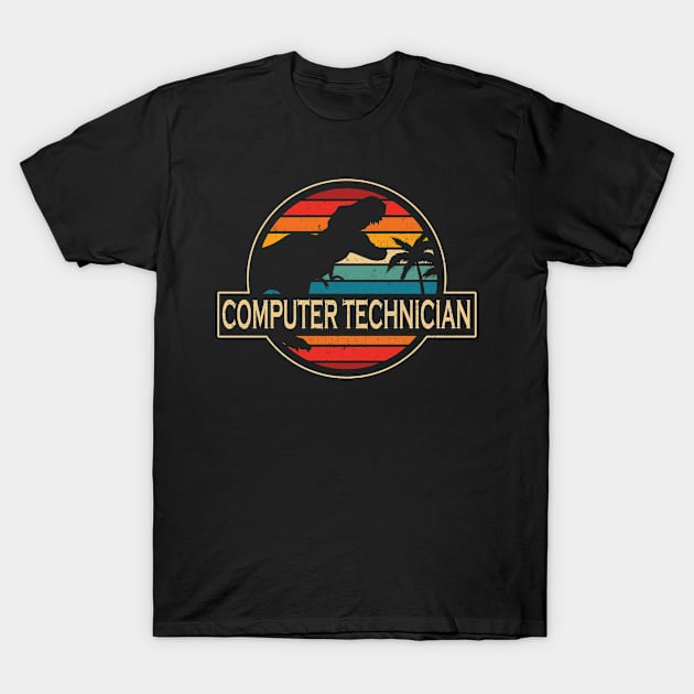 Computer Technician Dinosaur T-Shirt by SusanFields